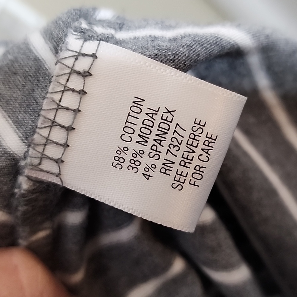 Gray and White Striped Maxi Skirt Woman's Size X-SMALL - Picture 3 of 3